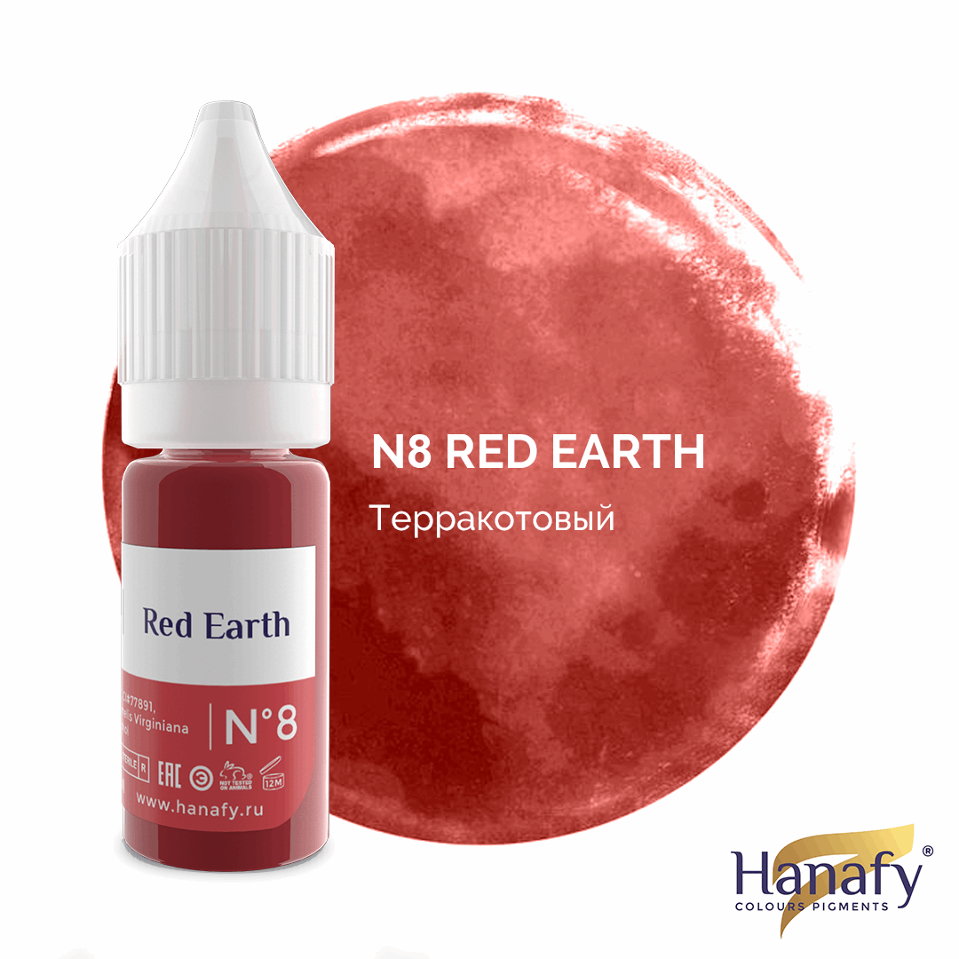 Dudak Pigment No8 | Kırmızı Toprak | 10 ml - Hanafy Red Earth